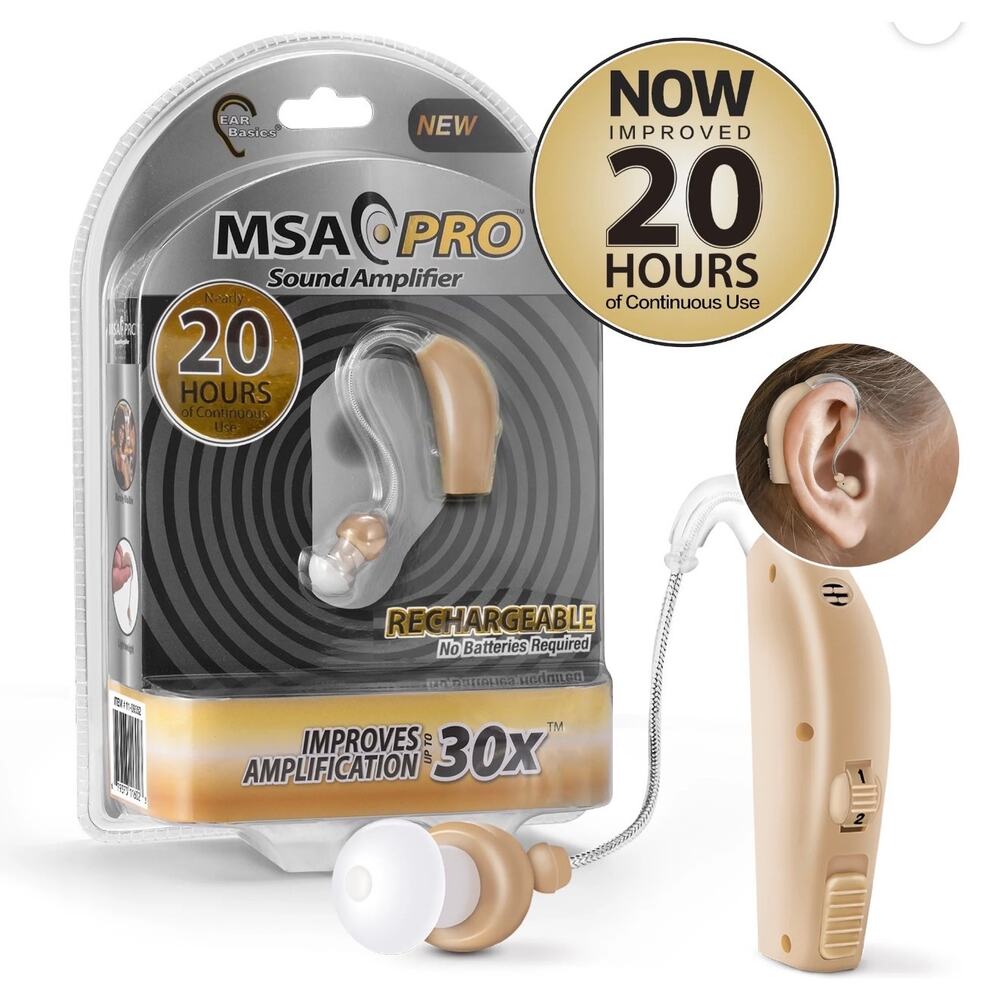 MSA Pro Sound Amplifier beige behind-the-ear personal sound amplification device